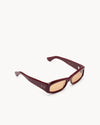 Port Tanger Saudade Sunglasses in Burgundy Acetate and Amber Lenses 2