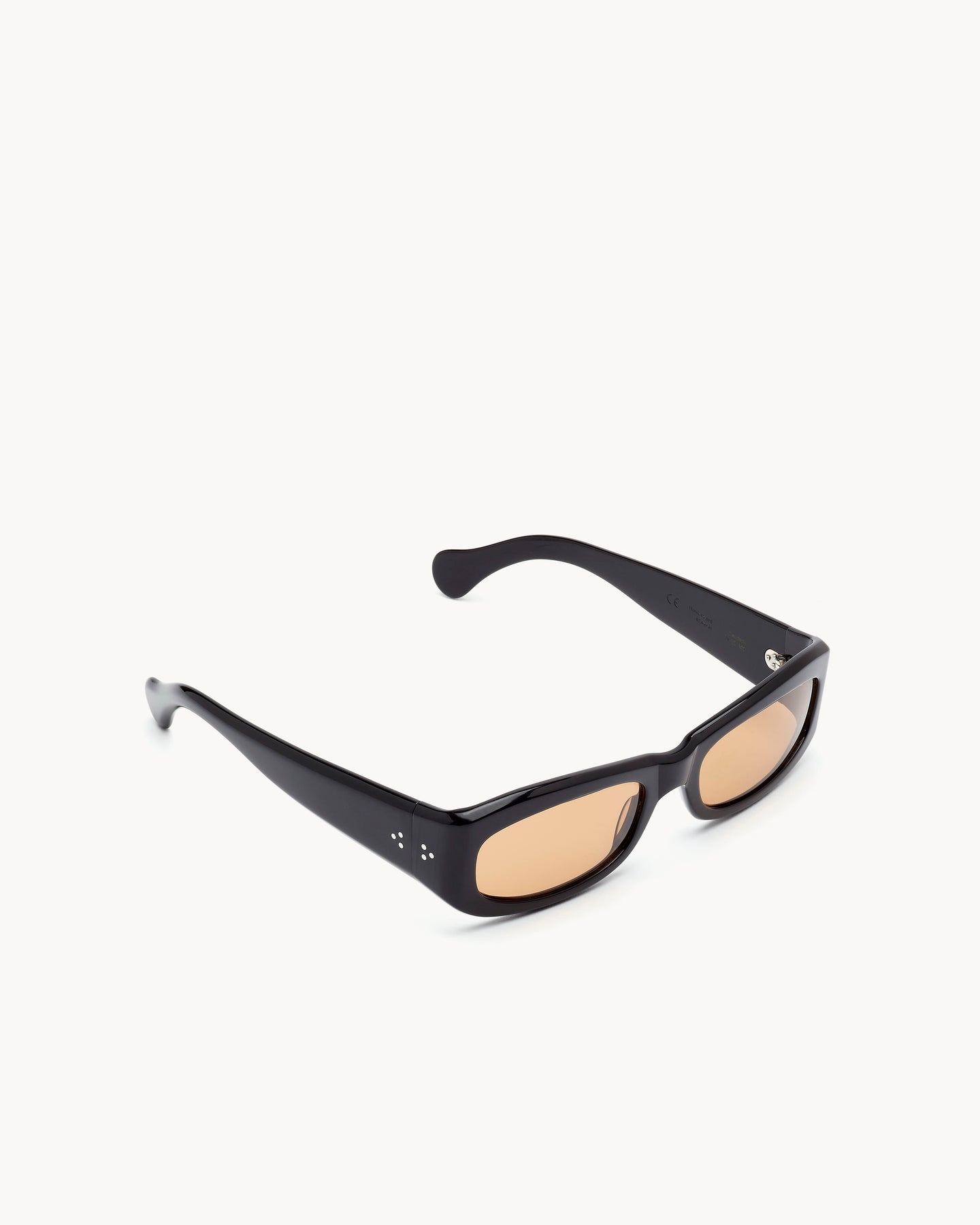 Port Tanger Saudade Sunglasses in Black Acetate and Cognac Lenses 2