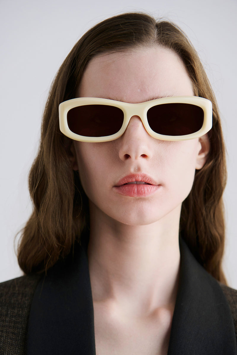 Raptor | White Acetate | Tobacco Lens | Port Tanger Sunglasses