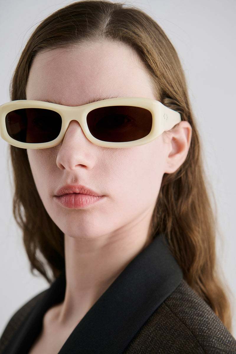 Raptor | White Acetate | Tobacco Lens | Port Tanger Sunglasses