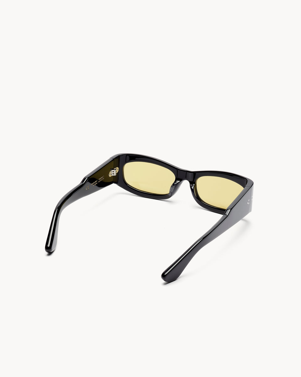 Saudade II | Black Acetate | Warm Olive Lens | Port Tanger