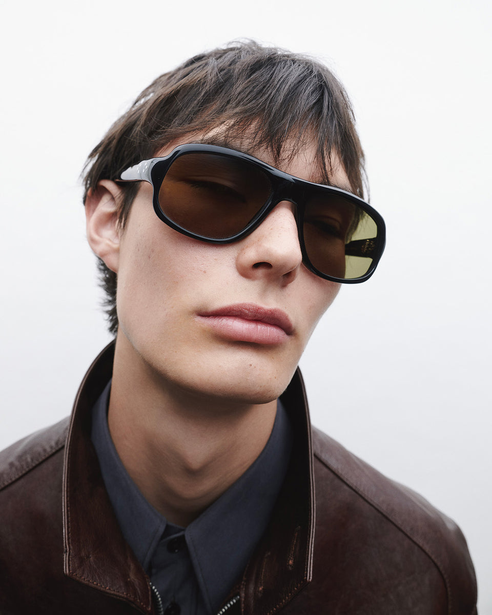 Bamba | Black Acetate | Dark Green Lens – Port Tanger