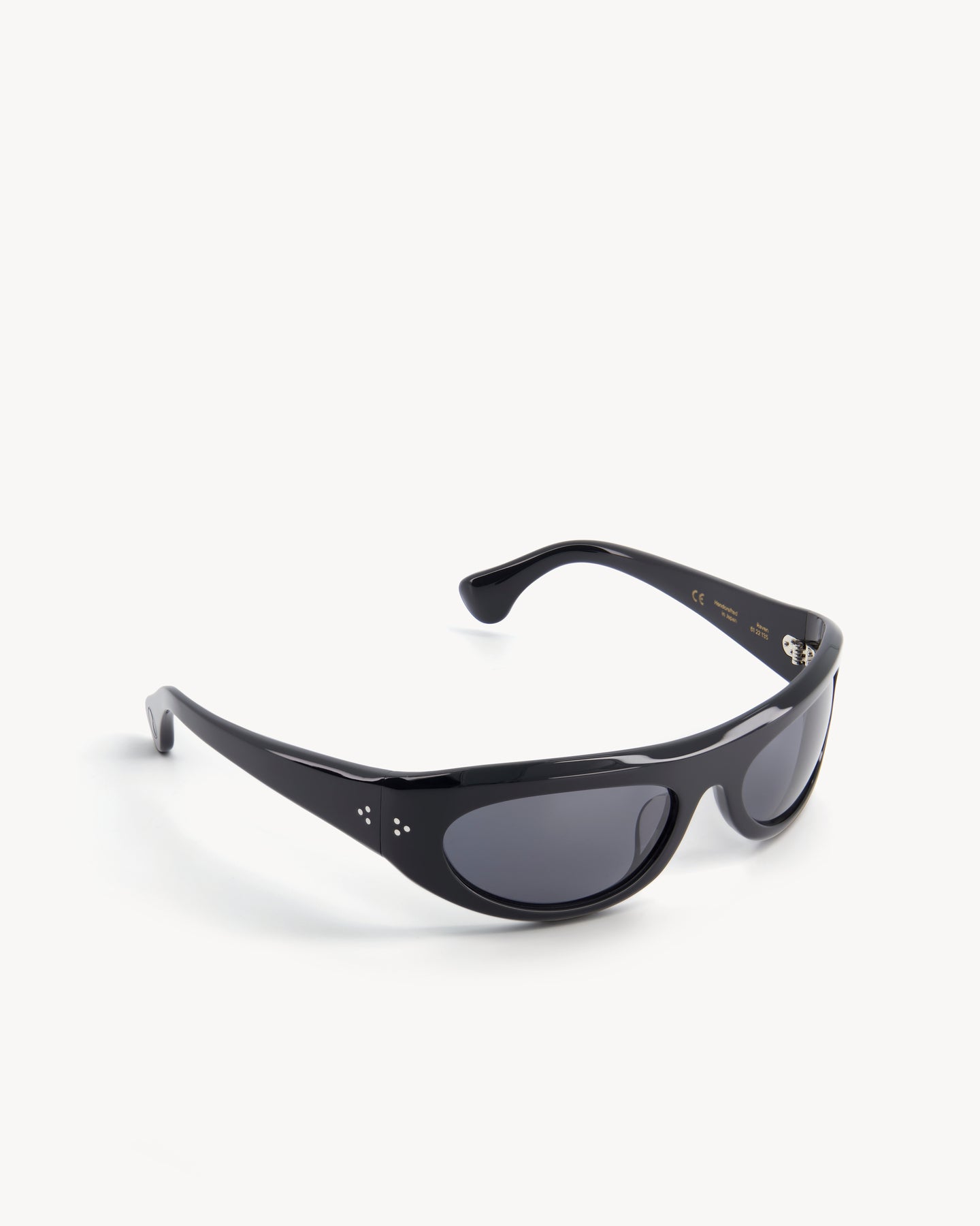 Port Tanger Visited By Our Legacy Raven Sunglasses in Black Acetate and Black Lenses 2