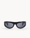 Port Tanger Visited By Our Legacy Raven Sunglasses in Black Acetate and Black Lenses 1
