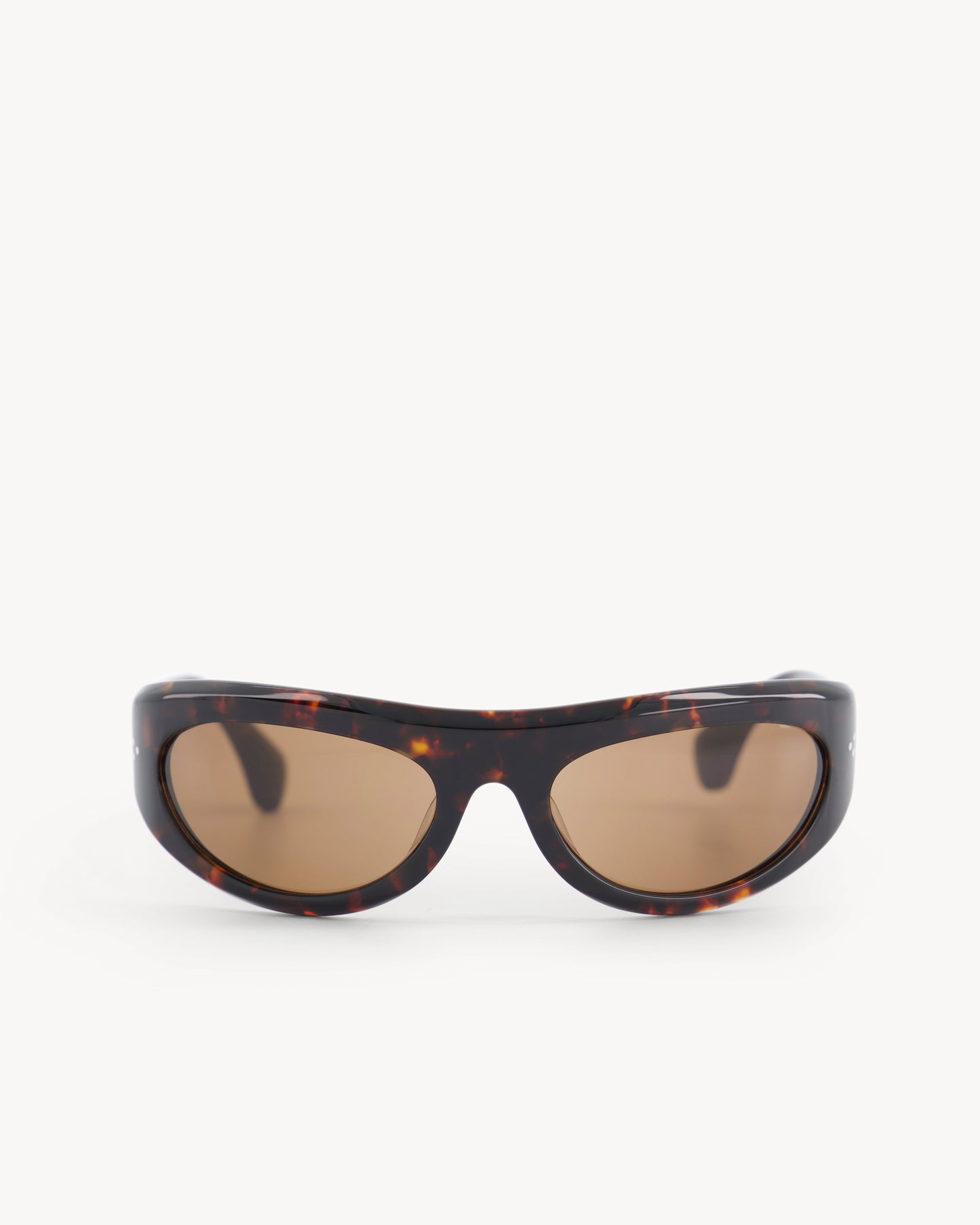 Port Tanger Visited By Our Legacy Raven Sunglasses in Havana Acetate and Tobacco Lenses 1