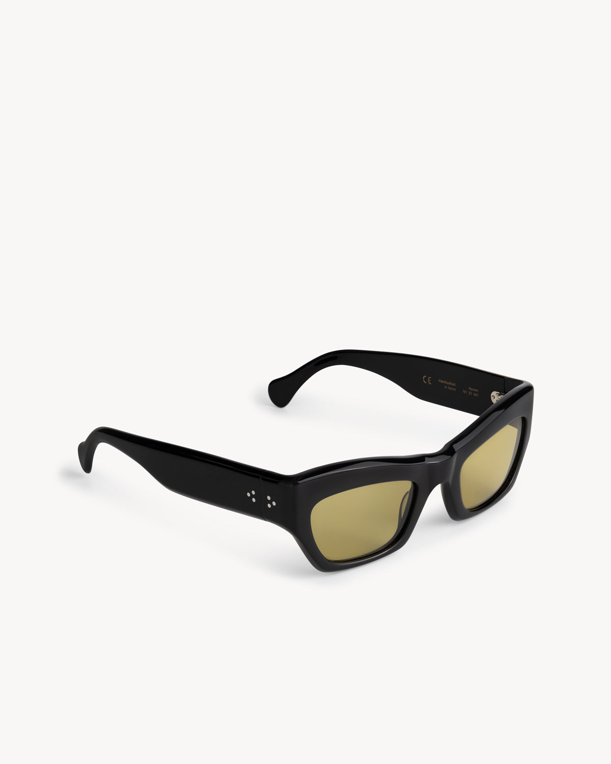 Port Tanger Ayreen Sunglasses in Black Acetate and Warm Olive Lenses 2