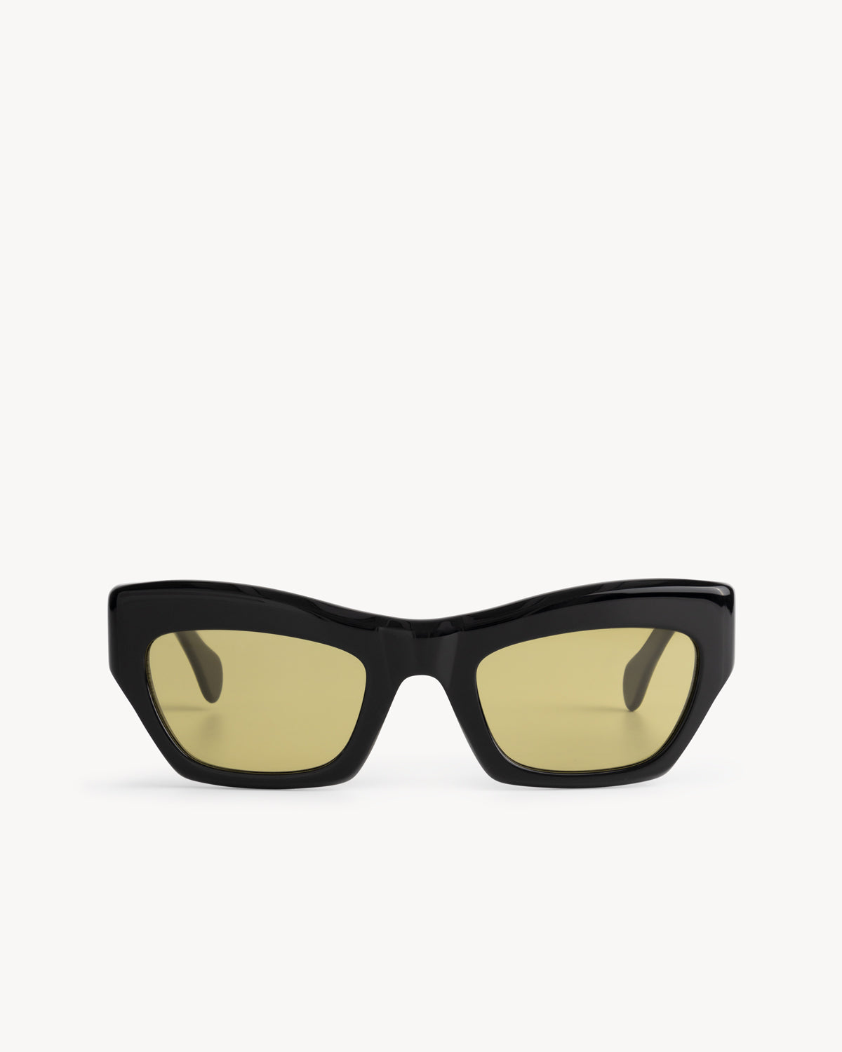 Ayreen | Black Acetate | Warm Olive Lens | Port Tanger Sunglasses 