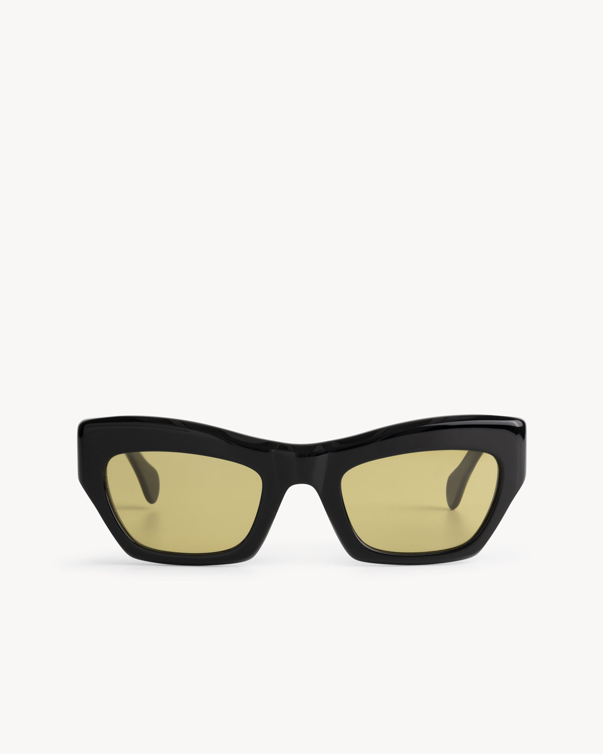 Port Tanger Ayreen Sunglasses in Black Acetate and Warm Olive Lenses 1