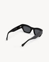 Port Tanger Ayreen Sunglasses in Black Acetate and Black Lenses 3