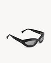 Port Tanger Summa Sunglasses in Black Acetate and Black Lenses 2