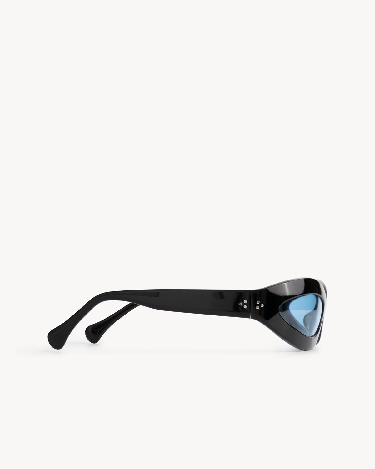 Port Tanger Summa Sunglasses in Black Acetate and Rif Blue Lenses 4