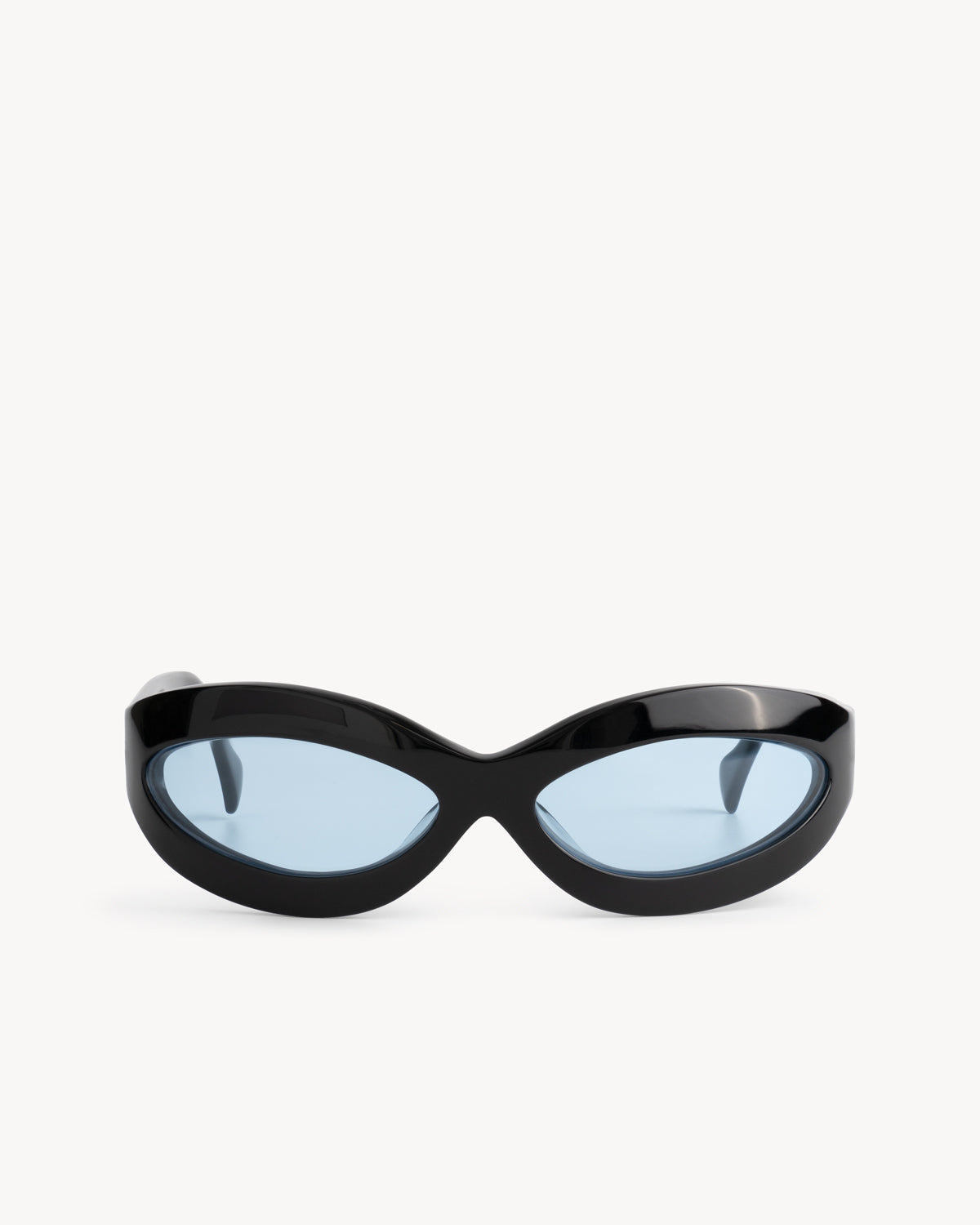 Port Tanger Summa Sunglasses in Black Acetate and Rif Blue Lenses 1
