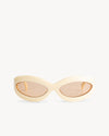 Port Tanger Summa Sunglasses in Parchment Acetate and Amber Lenses 1