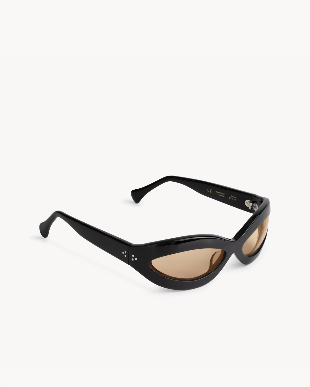 Port Tanger Summa Sunglasses in Black Acetate and Amber Lenses 2