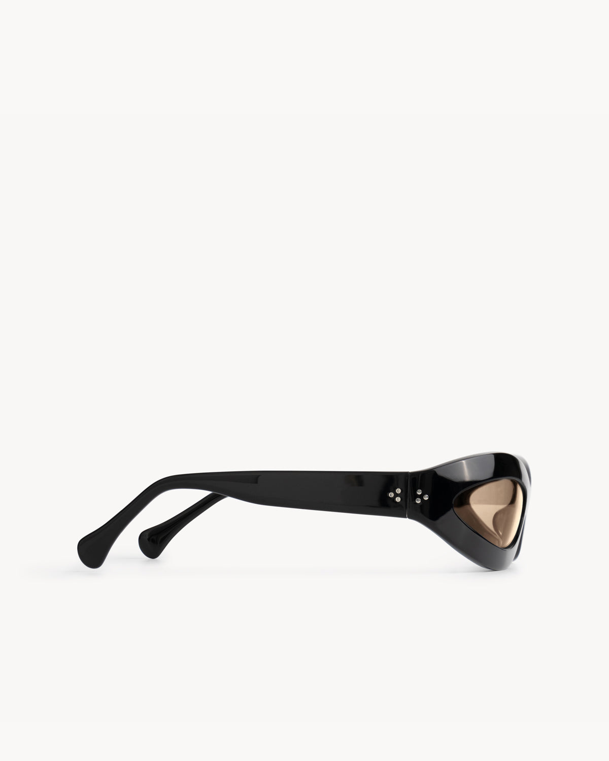 Port Tanger Summa Sunglasses in Black Acetate and Amber Lenses 4