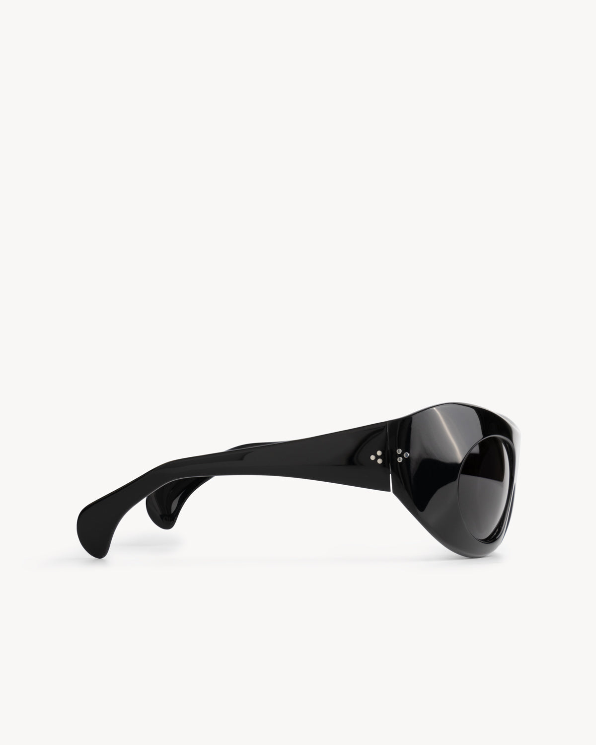 Port Tanger Ruh Sunglasses in Black acetate and Black Lenses 4