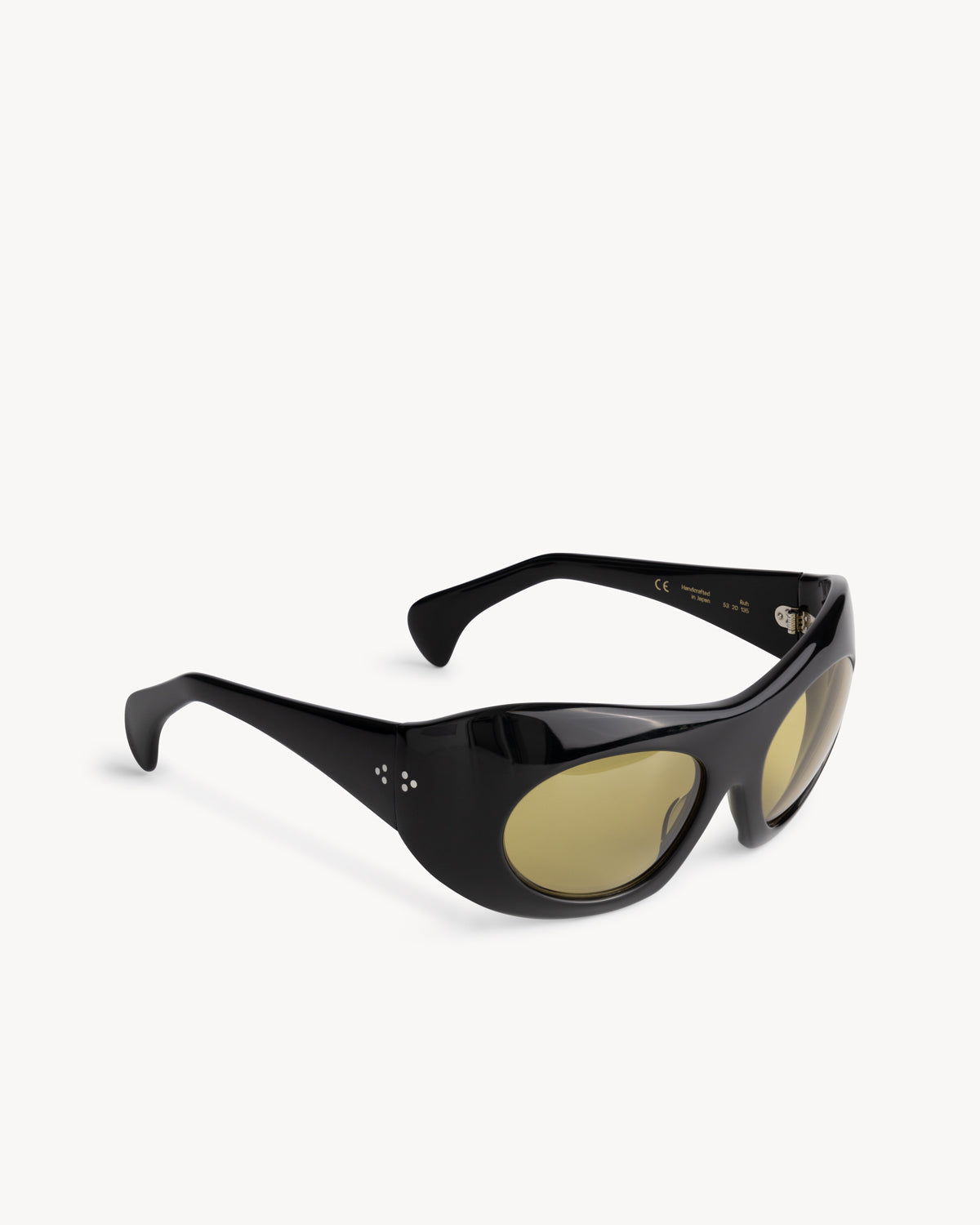 Port Tanger Ruh Sunglasses in Black acetate and Warm Olive Lenses 2