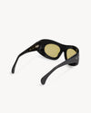 Port Tanger Ruh Sunglasses in Black acetate and Warm Olive Lenses 3