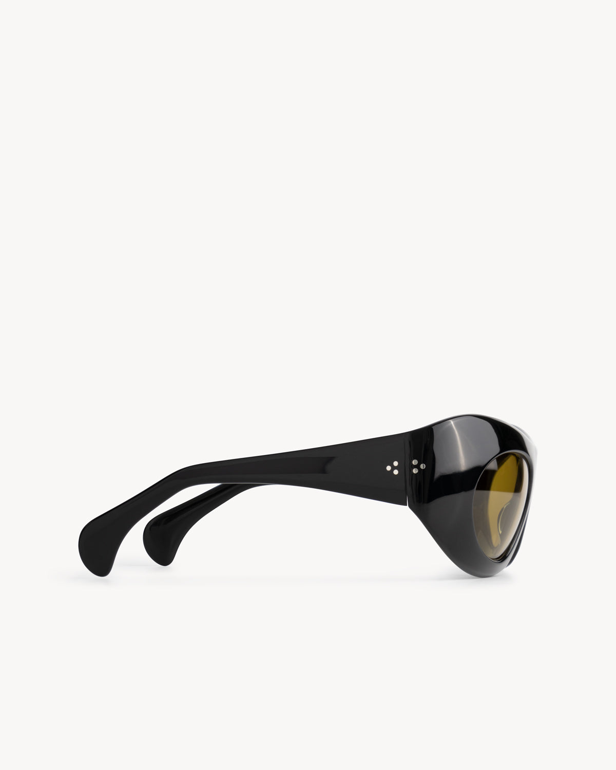 Port Tanger Ruh Sunglasses in Black acetate and Warm Olive Lenses 3