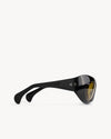Port Tanger Ruh Sunglasses in Black acetate and Warm Olive Lenses 4