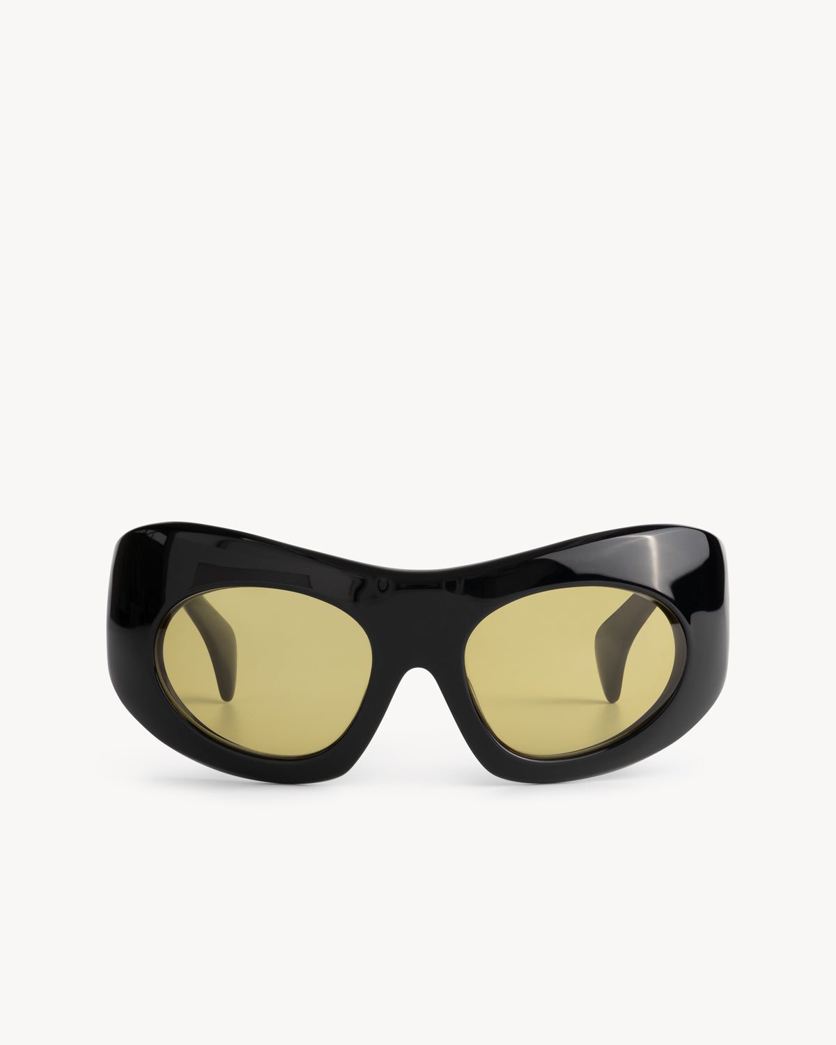 Port Tanger Ruh Sunglasses in Black acetate and Warm Olive Lenses 1