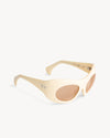 Port Tanger Ruh Sunglasses in Parchment Acetate and Amber Lenses 2