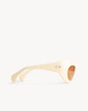 Port Tanger Ruh Sunglasses in Parchment acetate and Amber Lenses 4