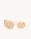 Port Tanger Ruh Sunglasses in Parchment acetate and Amber Lenses 1