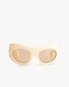 Port Tanger Ruh Sunglasses in Parchment Acetate and Amber Lenses 1