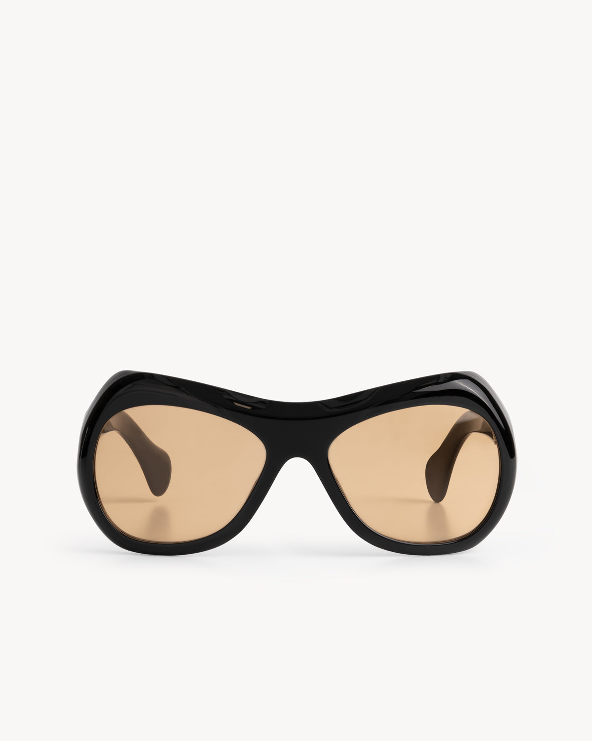 Port Tanger Soledad Sunglasses in Black Acetate and Amber Lenses 1