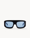 Port Tanger Mauretania Sunglasses in Black Acetate and Rif Blue Lenses 1