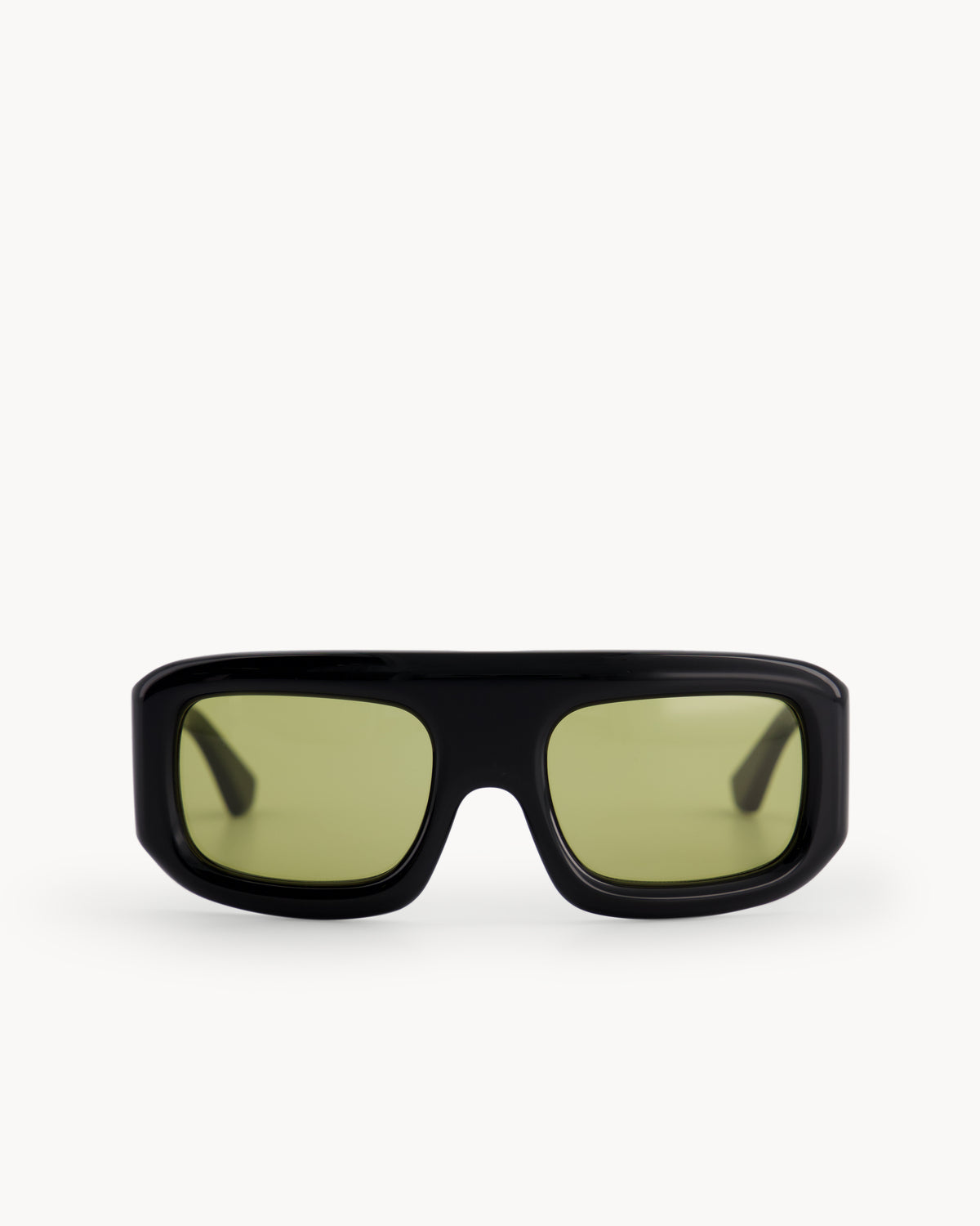 Port Tanger Mauretania Sunglasses in Black Acetate and Warm Olive Lenses 1