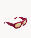 Port Tanger Mauretania Sunglasses in Incense Red Acetate and Dhahab Lenses 2