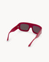 Port Tanger Mauretania Sunglasses in Incense Red Acetate and Dhahab Lenses 3