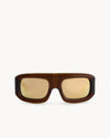 Port Tanger Mauretania Sunglasses in Terracotta Acetate and Dhahab Lenses 1