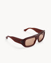 Port Tanger Mauretania Sunglasses in Terracotta Acetate and Amber Lenses 2