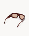 Port Tanger Mauretania Sunglasses in Terracotta Acetate and Amber Lenses 3