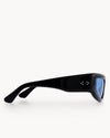 Port Tanger Andalucia Sunglasses in Black Acetate and Rif Blue Lenses 4