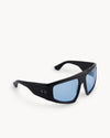 Port Tanger Noor Sunglasses in Black Acetate and Rif Blue Lenses 2
