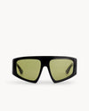 Noor | Black Acetate | Warm Olive Lens