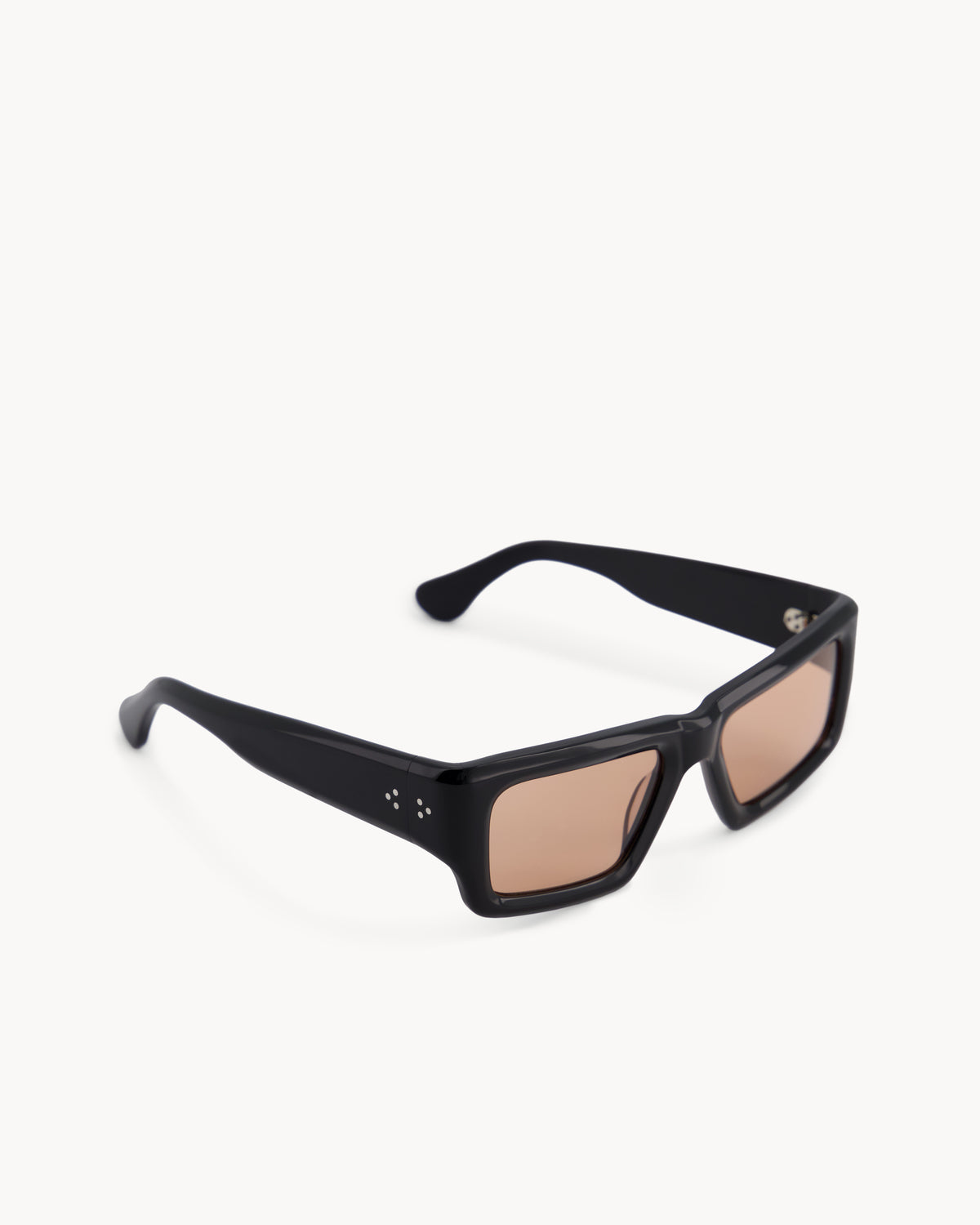 Port Tanger Sabea Sunglasses in Black Acetate and Amber Lenses 2