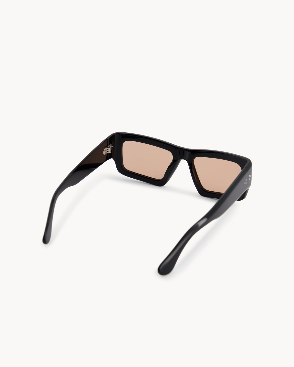 Port Tanger Sabea Sunglasses in Black Acetate and Amber Lenses 3