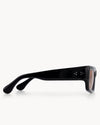 Port Tanger Sabea Sunglasses in Black Acetate and Amber Lenses 4