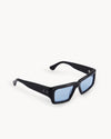 Port Tanger Sabea Sunglasses in Black Acetate and Rif Blue Lenses 2