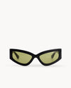Shyan | Black Acetate | Warm Olive Lens