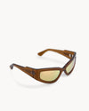 Port Tanger Shyan Sunglasses in Terracotta Acetate and Dhahab Lenses 2