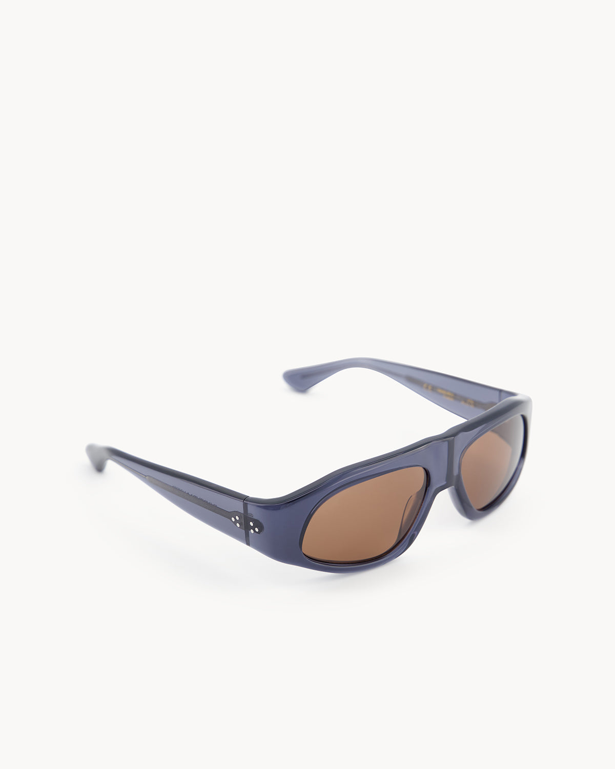 Port Tanger Irfan Sunglasses in Deep Blue Acetate and Tobacco Lenses 2