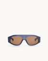 Port Tanger Irfan Sunglasses in Deep Blue Acetate and Tobacco Lenses 1