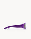 Port Tanger Irfan Sunglasses in Deep Purple Acetate and Black Lenses 4