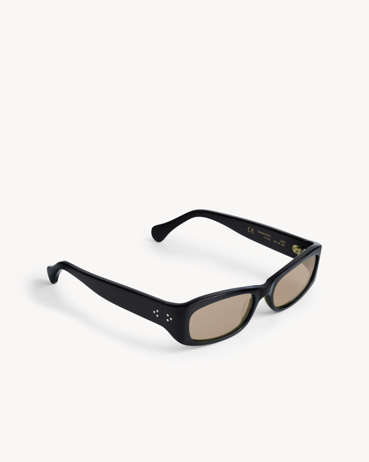Port Tanger Leila Sunglasses in Black Acetate and Amber Lenses 2